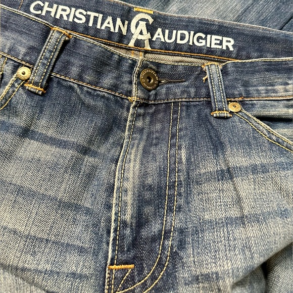 Christian Audigier Denim Men’s Slightly Distressed Jeans. Size 34 x 32 - Picture 5 of 16